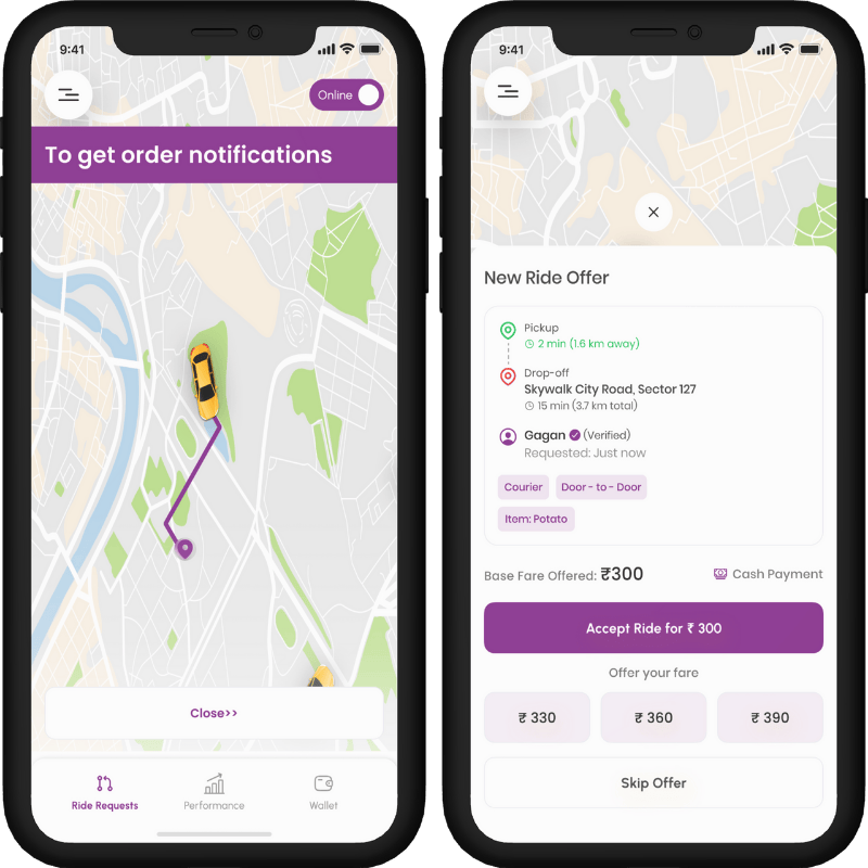 Uber Clone App Interface